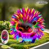 1PC Luminous Hedgehog Garden Floor Plug - UV Activated Neon Color, No Power Required, Lightweight Outdoor/Interior Decoration