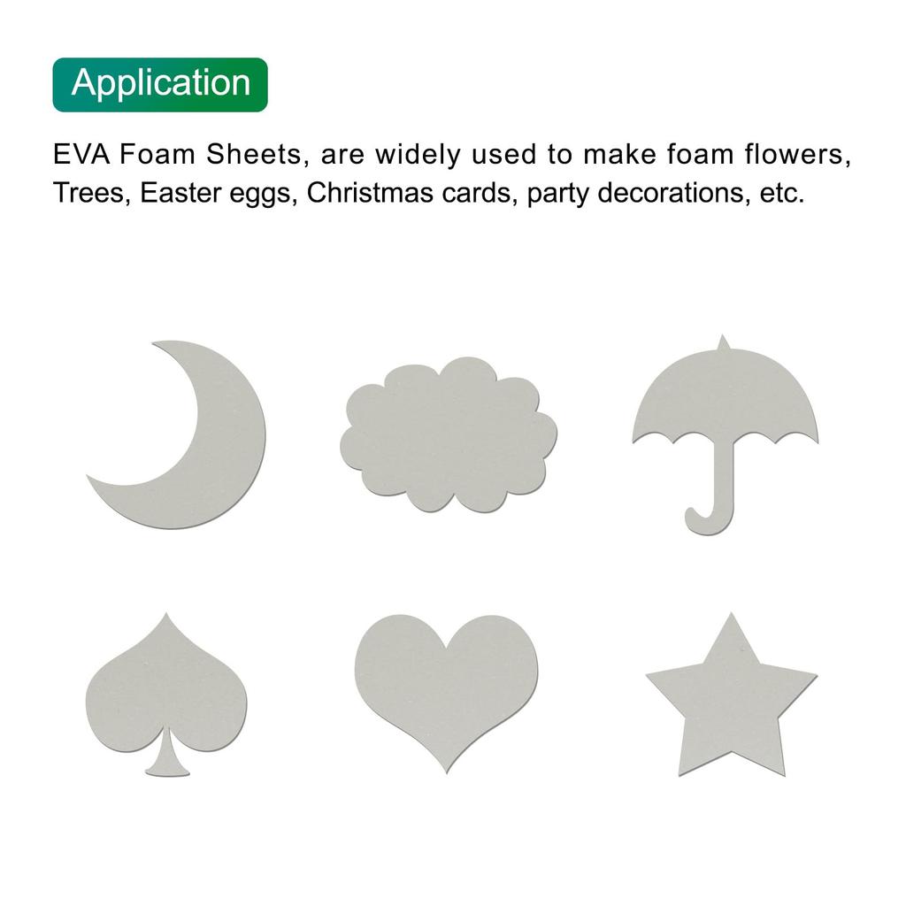uxcell EVA Foam Sheets Gray x 2mm Thick Craft Foam EVA Sheets Costume Arts Crafts Projects Set of 5 35.4" 19.7" &
