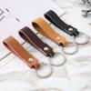 Retro Cowhide Leather Keychain - Unisex Korean Design, Creative and Original
