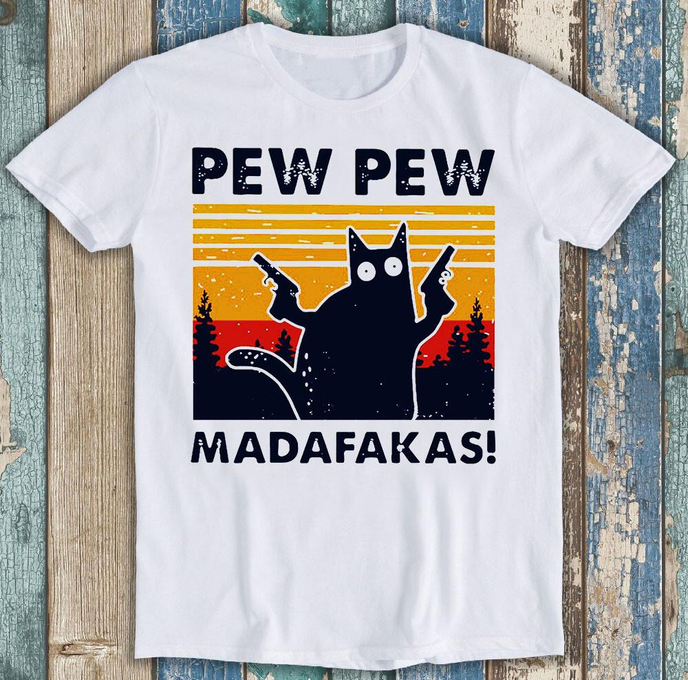 Пиу Пиу Мадафакас Кот Котёнок Питомец Мем Смешная Футболка M1449