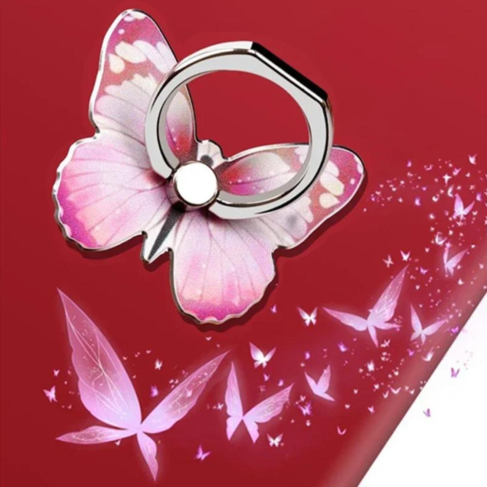 Luxury Cartoon Butterfly Phone Finger Ring Holder, Universal Mobile Phone Stand & Smartphone Accessory for IPhone 17/16/15