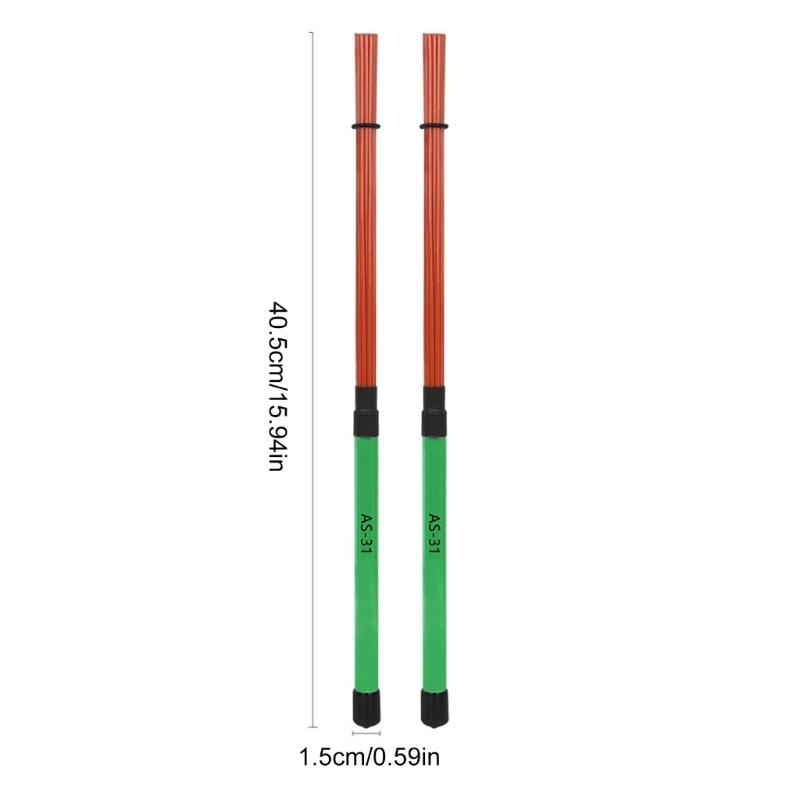 1 пара нейлоновых палочек-щеток для барабанов, стандартные палочки-пучки, перкуссионные барабанные щетки, перкуссионные аксессуары