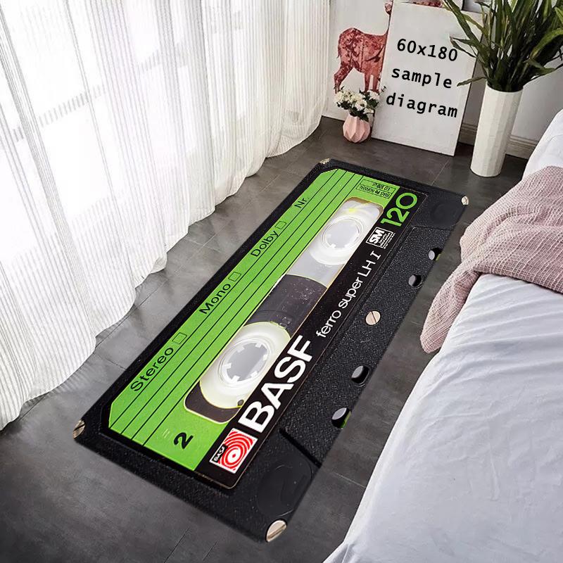 Entrance Doormat Turntables Balcony Rugs Vintage Music Tape Living Room Carpet Non-slip Foot Mats Bath Rug Floor Mat Ideal Gifts