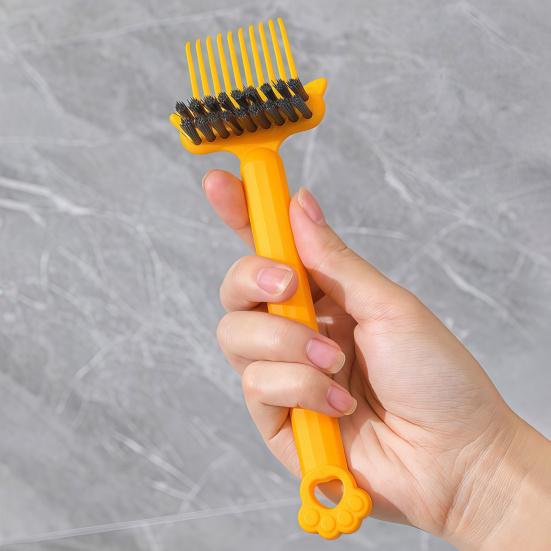 1/4 шт. Очиститель для волос с длинной ручкой, двусторонняя массажная расческа с подушкой безопасности, инструмент для чистки, портативный, для дома, путешествий, салонный инструмент для удаления волос с расчески