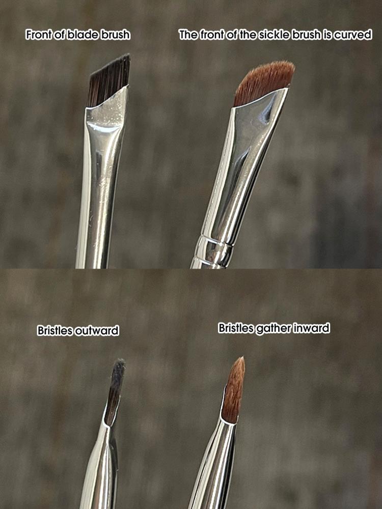 Sickle eyeliner brush bevel knife edge makeup brush eyelid down to lying silkworm brush eyebrow brush eye makeup brush