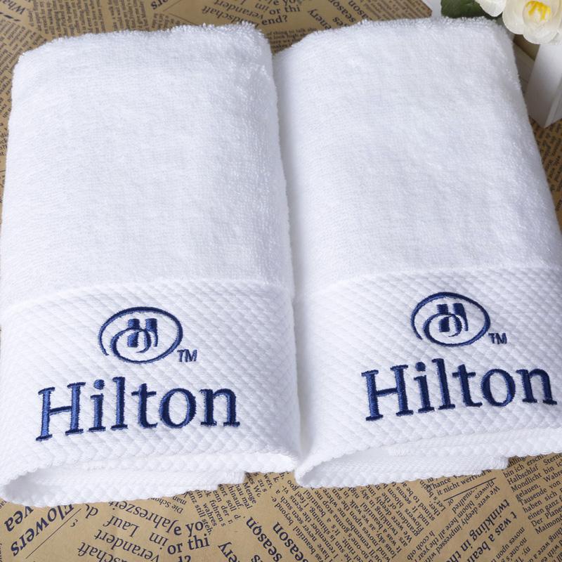 5 Star Hotel Face Hand Bath Towel Set Custom Logo 100% Cotton Quick Dry Woven White Spa Bath Towels