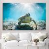 Green Sea Turtle Swims Underwater Canvas Painting Wall Pictures Sea Life Animal Posters and Prints for Living Room Decor Cuadros