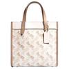 COACH Field Artificial Leather Cow Leather Handbag Small Women's White Brown (Unisex) Handbags C3866 B4SN6