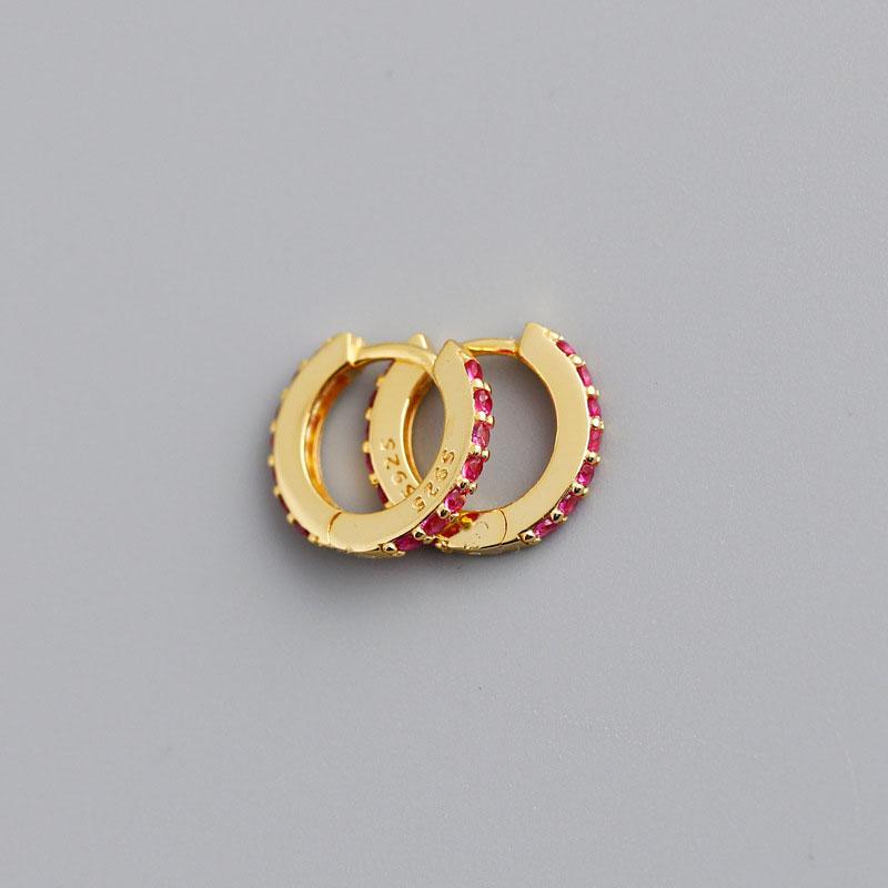 Серьги-кольца из цветного циркония для мужчин, женщин, детей, простые модные серьги