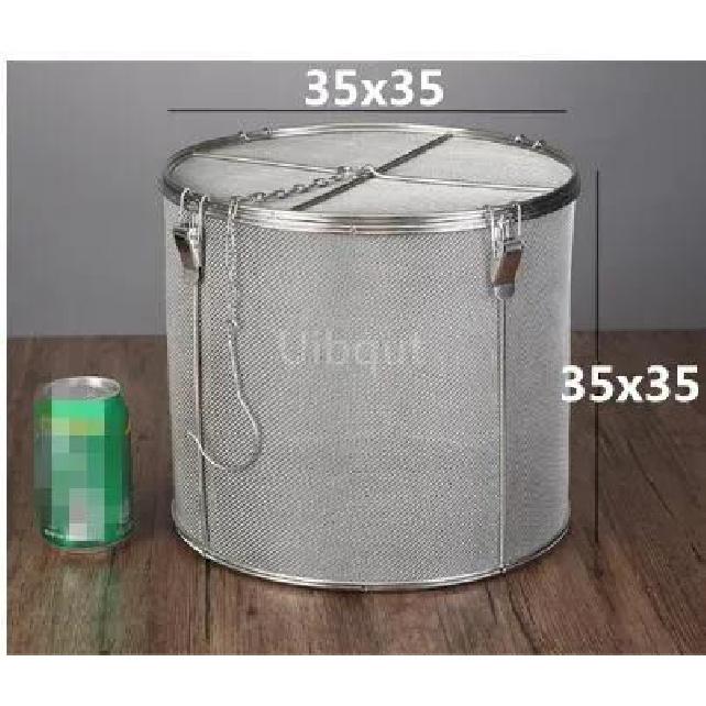 Round hole 304 Stainless Steel Seasoning Bag Gravy Soup Taste Spice Box Basket Brine Hot Pot Slag Separation Colander Strainers6