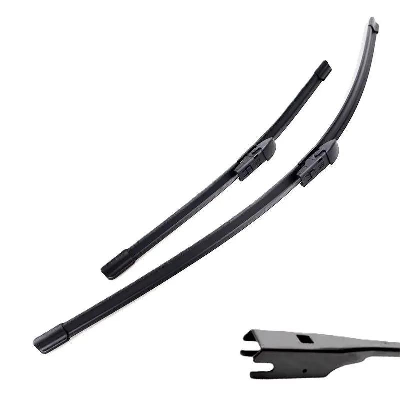 26"+16" Push Button Frameless Wiper Blades 2PCS for NX 200 2015-2020, RAV4 XA40, Harrier XU60, X-Trail T32, CR-V RW, Tiguan Mk2