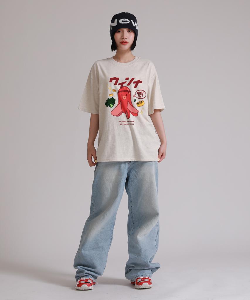 LIKE THE MOST Takoyaki Oversized Short Sleeve T-Shirt (2 Colors)