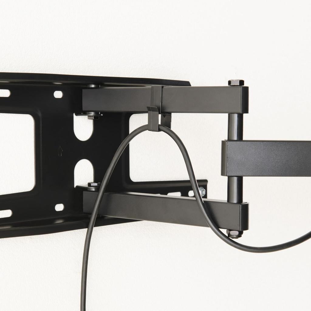 Elecom Совместимость с телевизором Full Motion и держателем кабеля для крепления на стену, черный, тип, 37-70 дюймов, [вверх/вниз, влево/вправо, вращение] Емкость