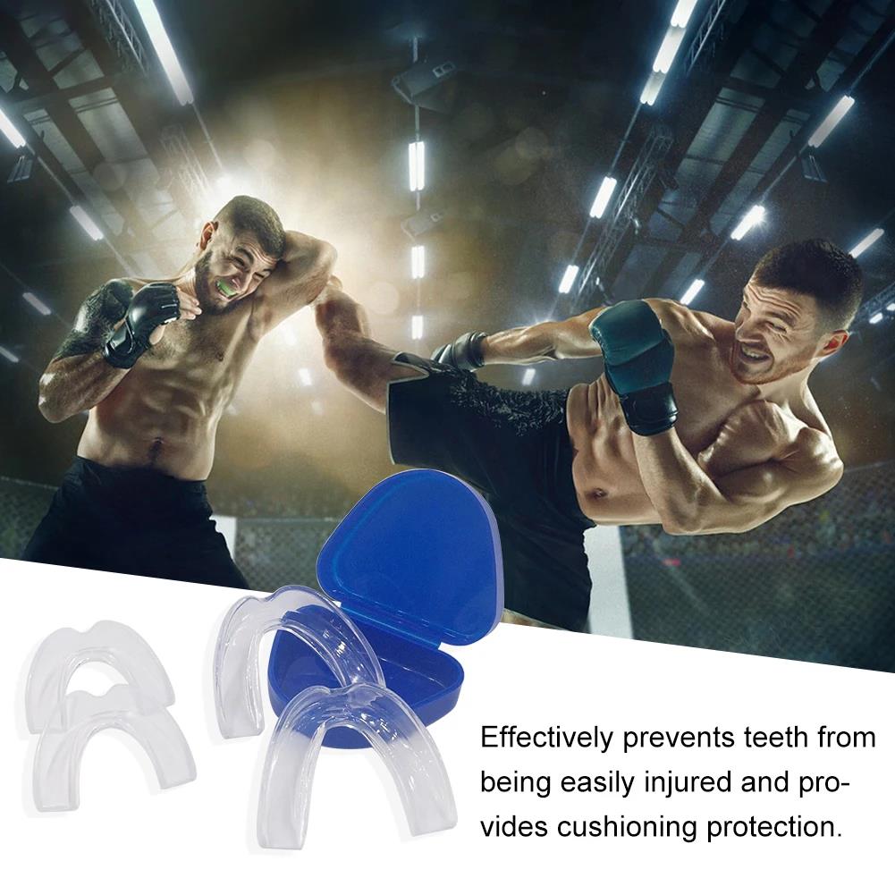 4Pcs Teeth Protection with Storage Case Anti-Grinding Mouthguard Stop Bruxism Sports Mouth Guard for Teeth Clenching at Night 3