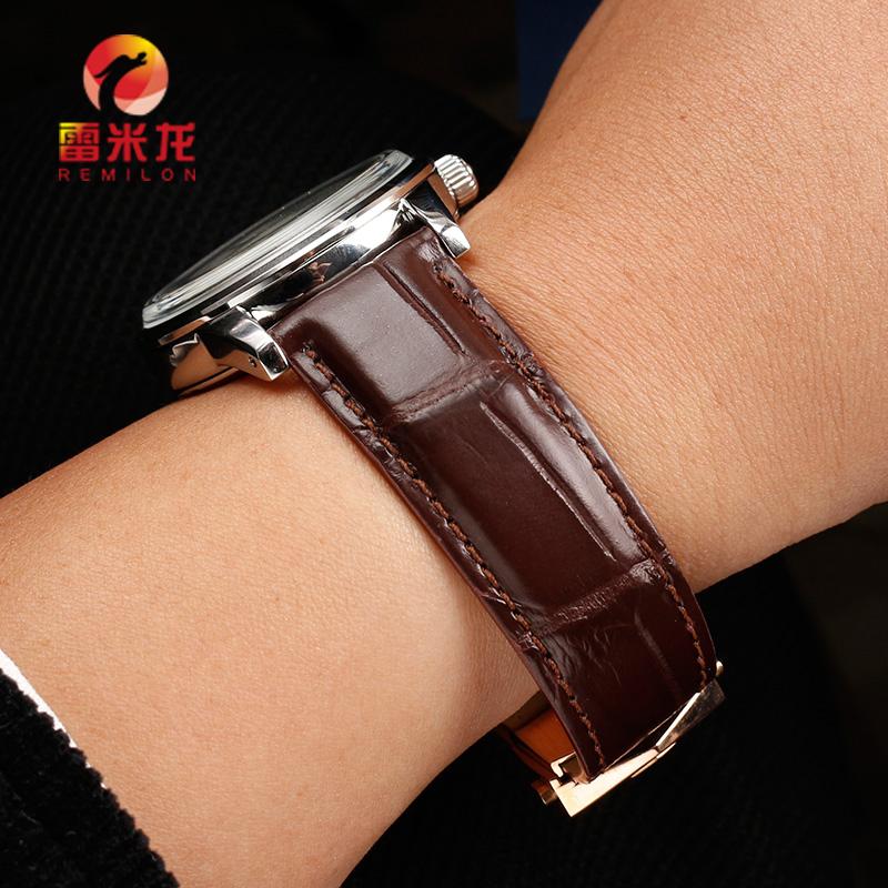 For Ultimate Crocodile Leather Watcband Huawei Watch GT3 Honor Smart Strap Casual Business TAG HEUER Bracelet Blue Black 22mm