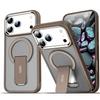 Новый складной держатель Матовый прозрачный магнитный чехол для iPhone 17 17 Air 17Pro 17 Pro Max Для Magsafe Беспроводная зарядка Ударопрочный чехол