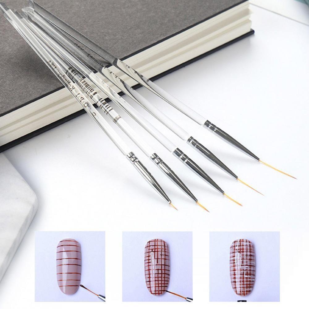 Nail Art Nail Brush Transparent Acrylic Sepil Brush 5-piece Set