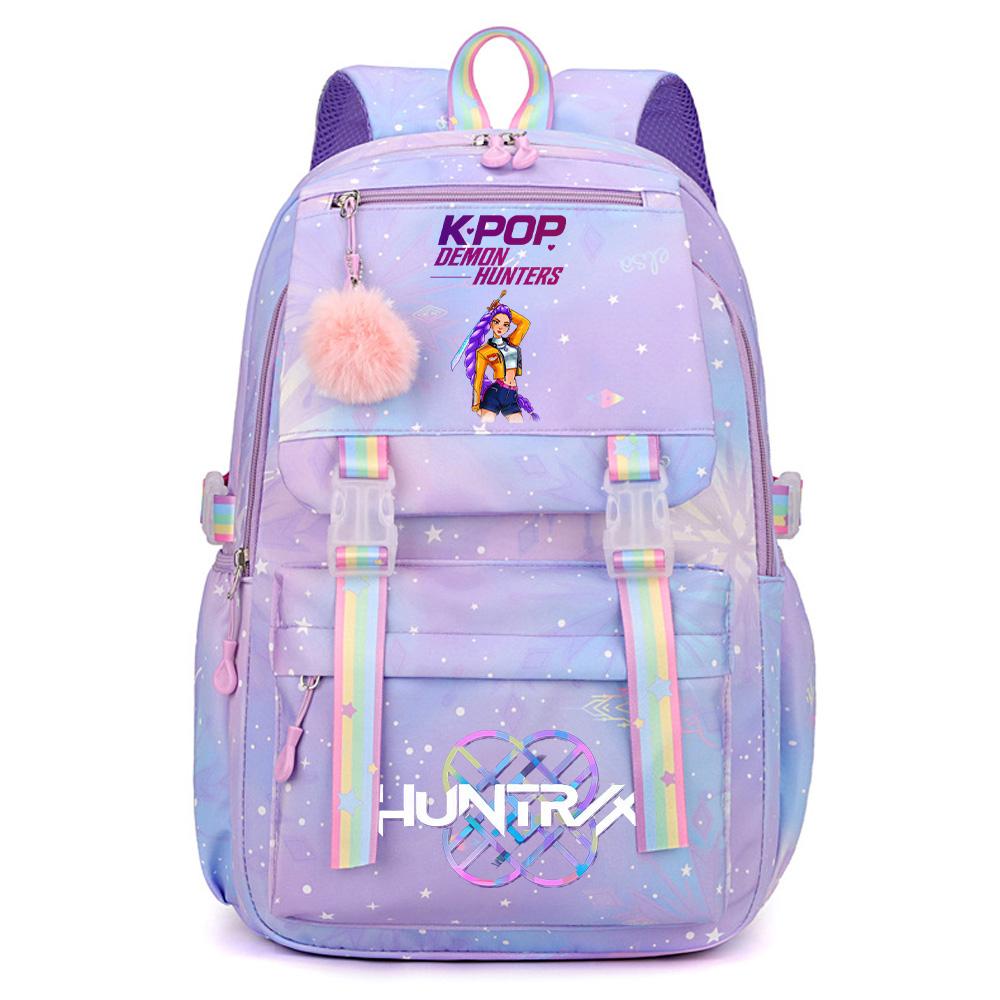Anime K-Pop Demon Hunters Printed Large Capacity Waterproof Backpack Teenger Student Girl Boy Schoolbag Bookbag Women Waterproof Travel Bag Rucksak