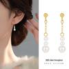 Banyan Tree S925 Silver Three-Pearl Tassel Earrings for Women