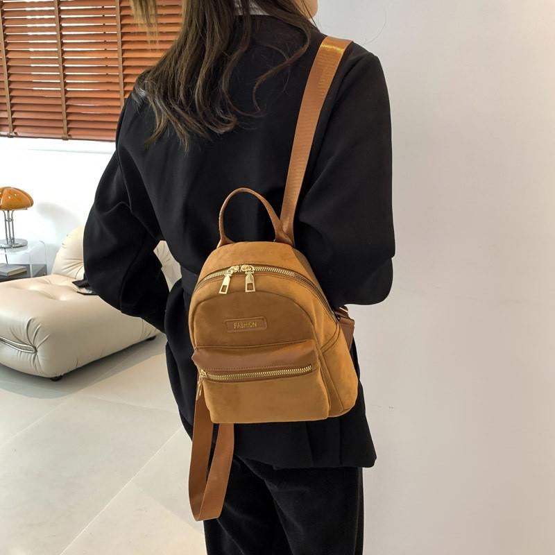 Stylish And Durable Black Suede Backpack For Women Perfect For Everyday Use And Travel