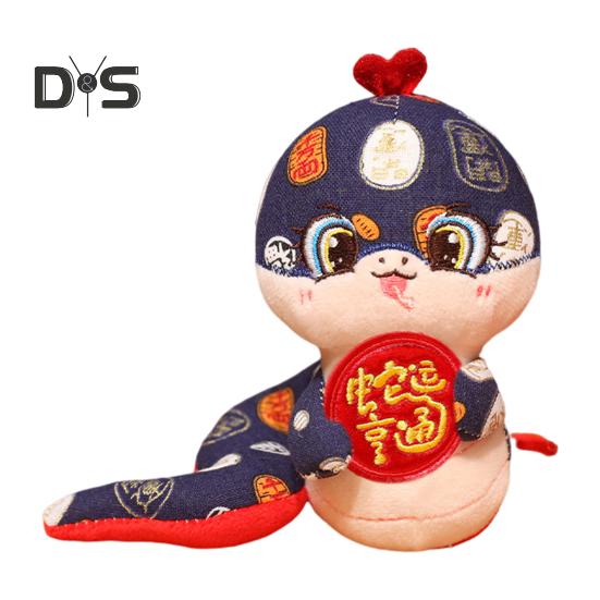 Плюшевая игрушка змея для декора на китайский Новый год, элегантная кукла-талисман змея, праздничные плюшевые змеи для весеннего фестиваля, праздничное украшение, подарок