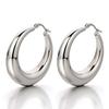 18K Gold Crescent Hoop Stainless Steel Ear Cuffs
