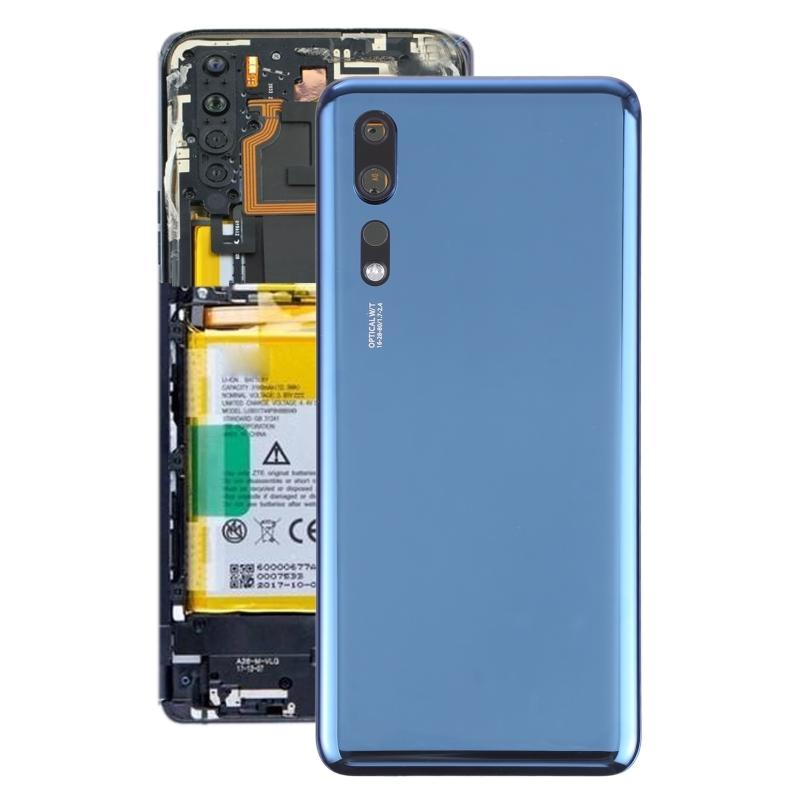 Для ZTE Axon 10 Pro(синий) Стеклянная задняя крышка аккумулятора