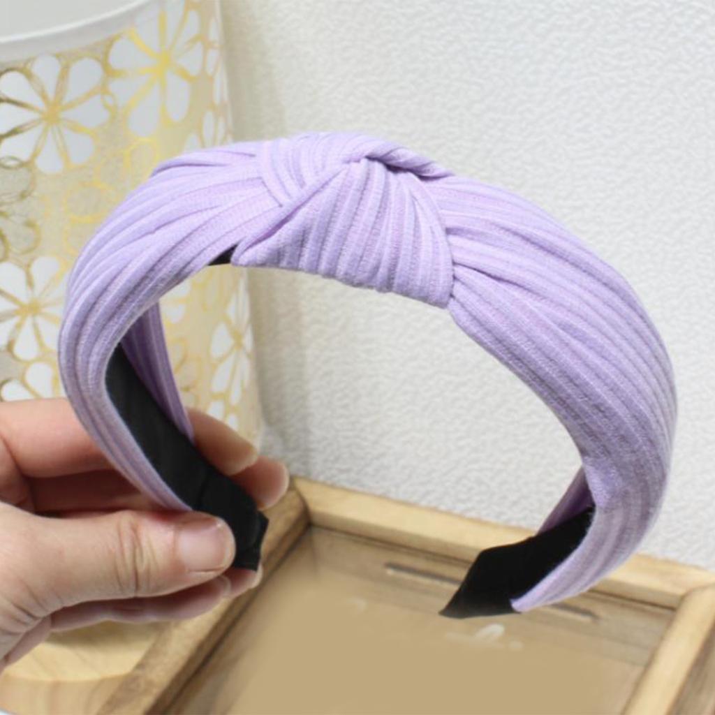 Knotted Headband for Women Fashion Knitted Fabric Hairhoop High Skull Wide Headband for Face Washing and Daily Skincare