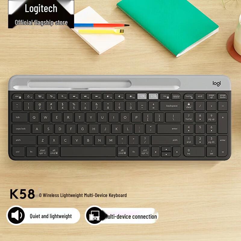 Logitech Беспроводная Bluetooth-клавиатура K580 (бесшумная)