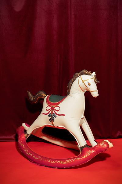Foil Balloon Rocking Horse Christmas Mix 118X104
