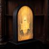 Ghost Shaped Halloween Ghost Mirror Illuminated LED Wall Mirror  Haunted House