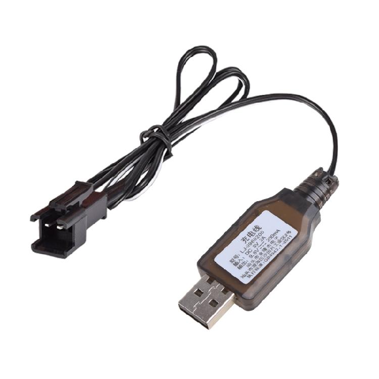 Зарядное устройство USB для аккумуляторов 9,6 В 200 мАч NiMh/NiCd, комплекты с разъемом SM 2P, USB-кабель для зарядки