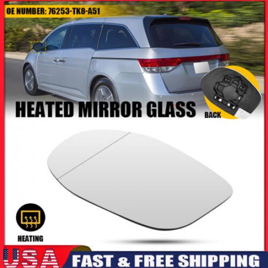 Door Mirror Glass Heated Driver Side Left For Honda Odyssey 2014 2015 2016 2017