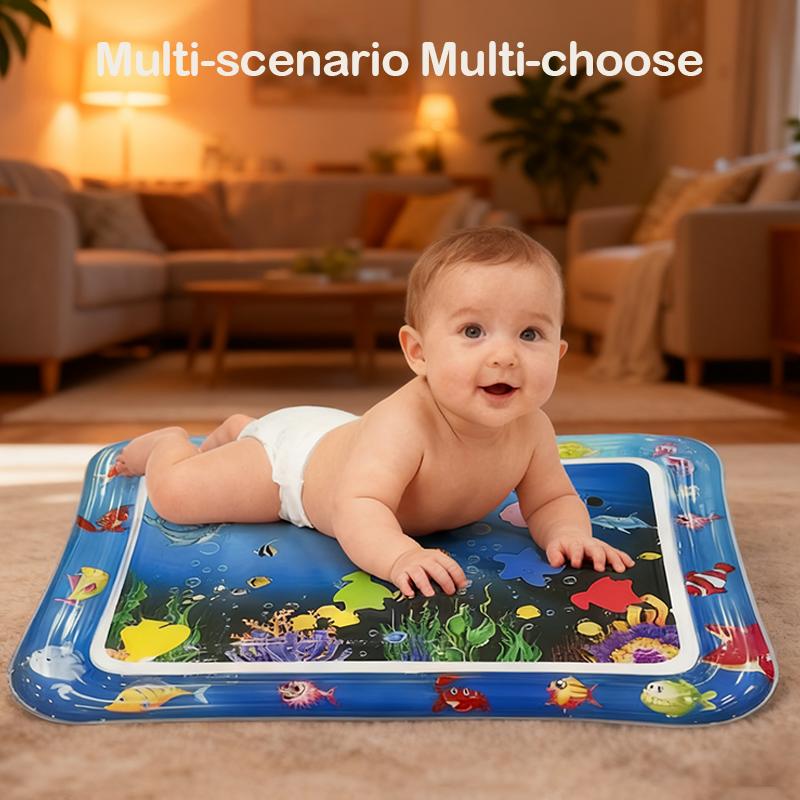65cm Square Shape Inflatable Baby Water Play Mat Infant Kid Tummy Time Water Pad Cushion Early Educate Develop Activity Toy