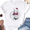Мышечные Sanrioes Женская футболка Аниме HelloKitties Cinnamon Kuromis Веселая модель Мультяшная одежда Повседневная хлопковая футболка для пар