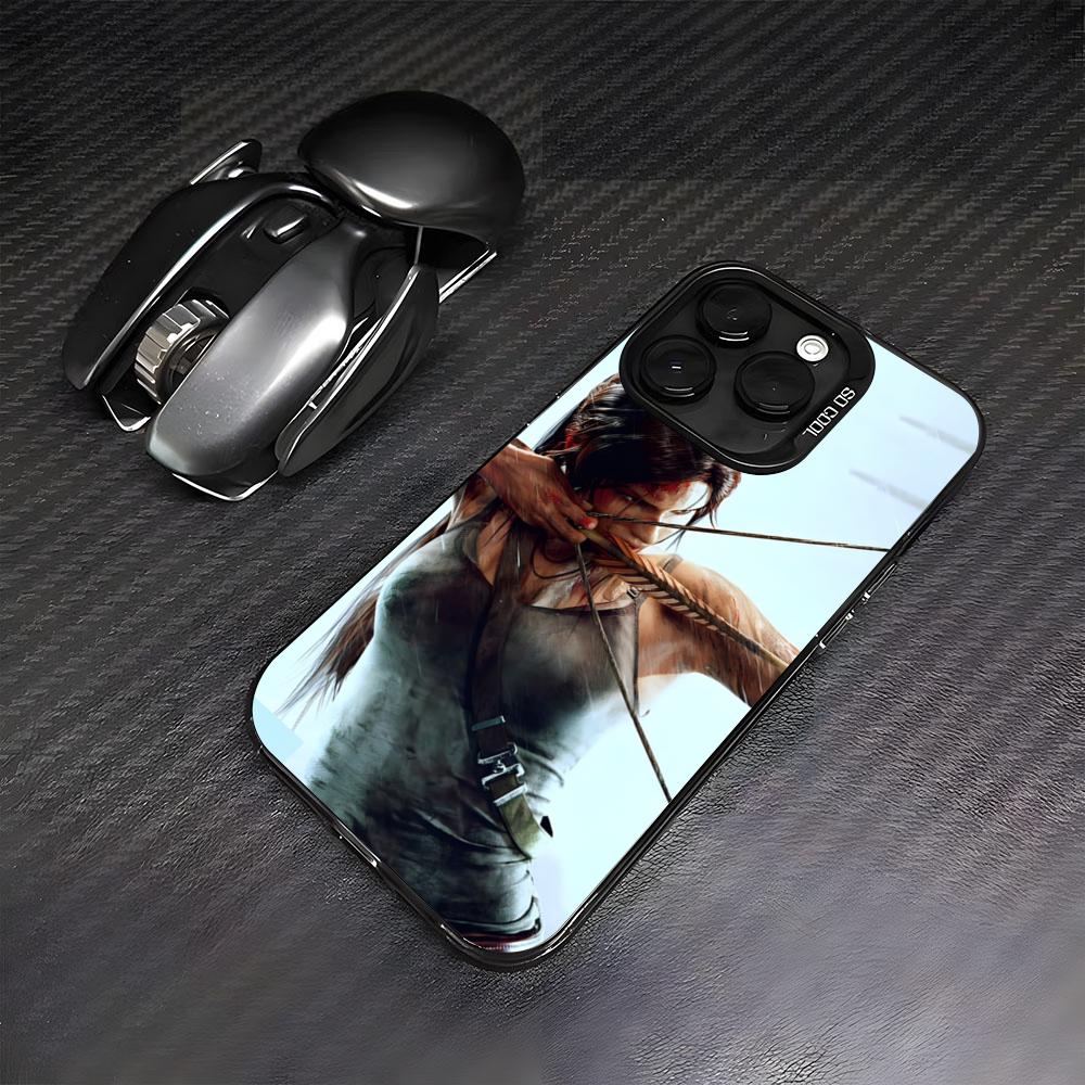 T-Tomb R-Raider Phone Case For IPhone17 Air 16 15 14 Plus 13 12 11 Pro 7 8 XS Max XR Silver Black Bumper Case