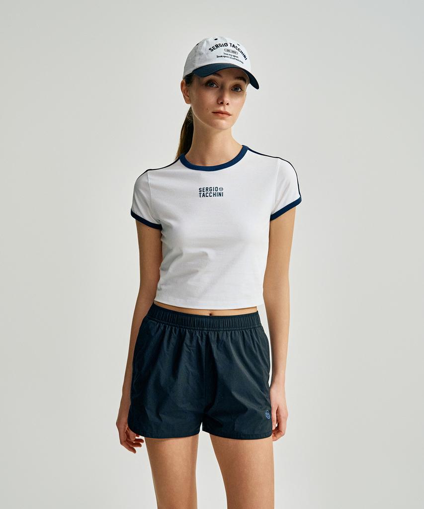 Плетеная кепка-бейсболка SERGIO TACCHINI с вышивкой буквы U (белый)