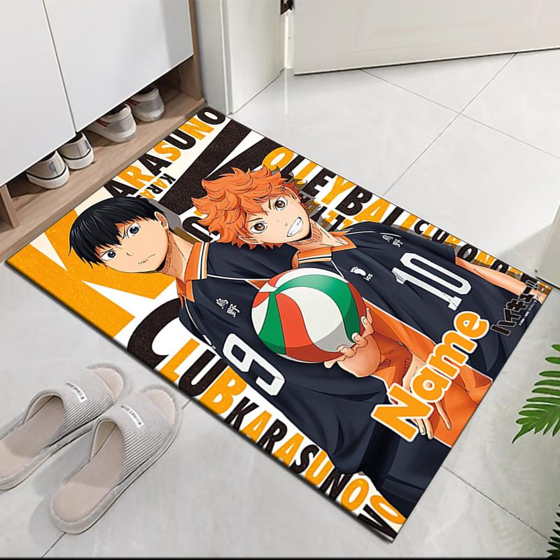 Custom Name Haikyu Printed Carpet, for Office Chair Living Room Bedroom Kitchen Room Decor Gifts.