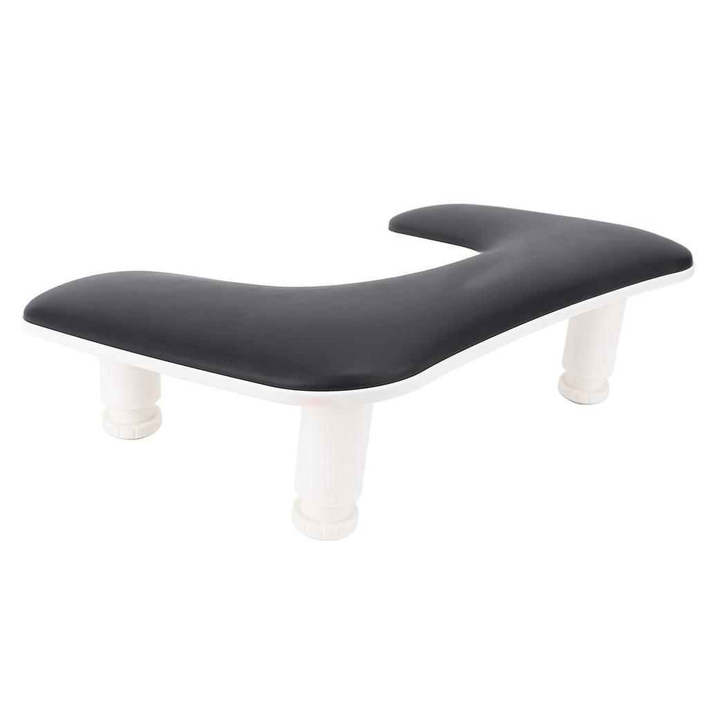 U Shaped Manicure Hand Rest Height Adjustatle Nail Arm Rest Stand Hand Rest Pillow for Nail Salon Black