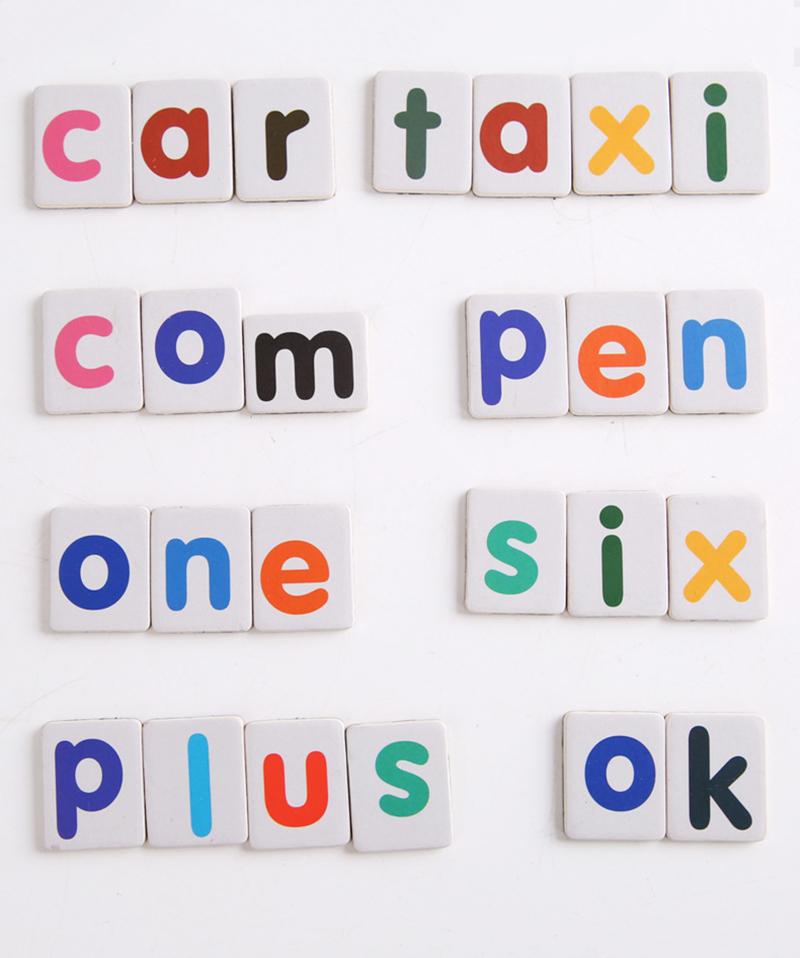 Развитие Монтессори для малышей Карточки с английским алфавитом Магнитные игрушки-пазлы Раннее обучение Изучение слов Письмо Правописание Учебные пособия