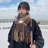 Winter Scarf Plaid Long Shawl Fashion Headband Wraps Women Scarves Bandana Hijab Tassels