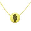 [Q6135] - Gold 'Cactus' Handcrafted Necklace - 12 Mm
