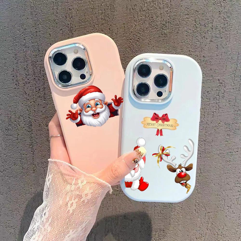 N100 Веселые рождественские мягкие чехлы для телефонов iPhone 15 16 Pro Max Xiaomi 11 Lite 5G NE Redmi 13C Note 11s 13 Покрытие Рамка Защитная задняя крышка камеры