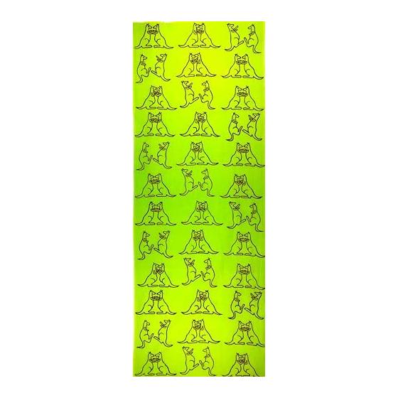 Yagi Sei Tenugui Dyed Towel - Kangaroo, Unique Cute Animal Print, 100% Cotton, Made in Japan, 34x90cm