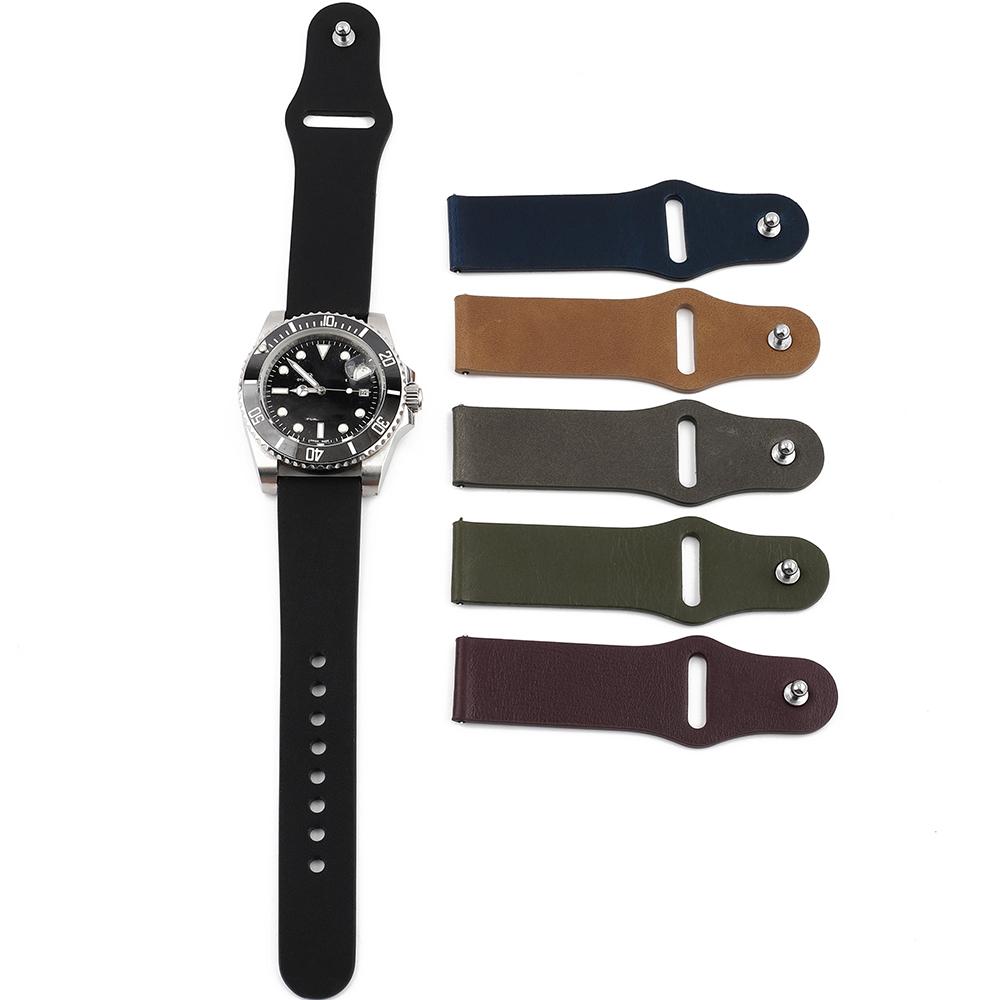 Leather Watch Strap 20mm Wristband Bracelet Quick Release Soft Sports Watchband for Smartwatch Band Watches Accessories