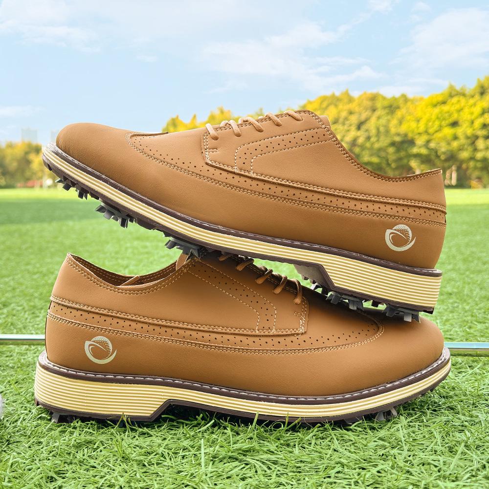 Men's Non-slip Spiked Golf Shoes - Outdoor Sports Casual with Embroidery