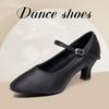 Женская обувь для современных танцев, обувь для бальных танцев на мягкой подошве с закрытым носком, средний каблук