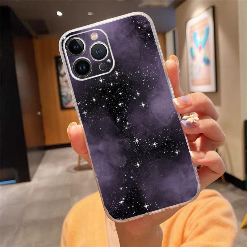 Чехол для телефона Облачная Луна Звездная Ночь Carcasa Funda Для iPhone 17 Pro Max Air 16 15 14 13 Pro Max 15 16 Pro 15Plus Чехол