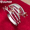 925 Sterling Silver Red AAA Zircon Ring Gift Fashion Wedding Jewelry