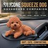 Dog Shaped Car Dashboard Decor Stress Relief Toy for Decor, Puppy Squeeze with Anti-slip Mat, Soft Animal Anti-Anxiety Sensory